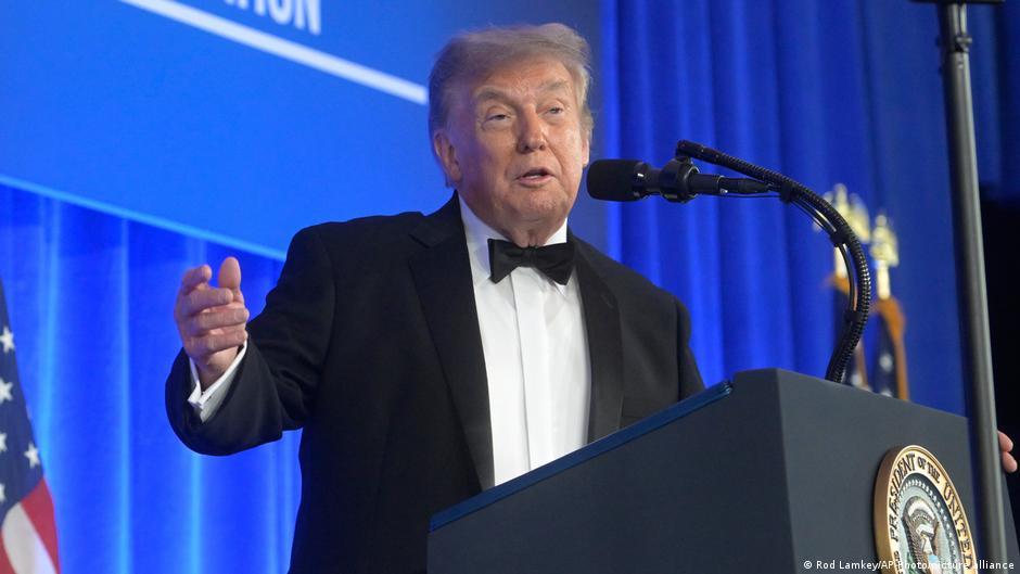Trump addresses rescheduled White House Correspondents' Dinner